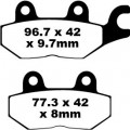 EBC Brakes Double-H Sintered Superbike Brake Pads Rear - FA215/2HH EBC Brakes Double-H Sintered Superbike Brake Pads Rear - FA215/2HH